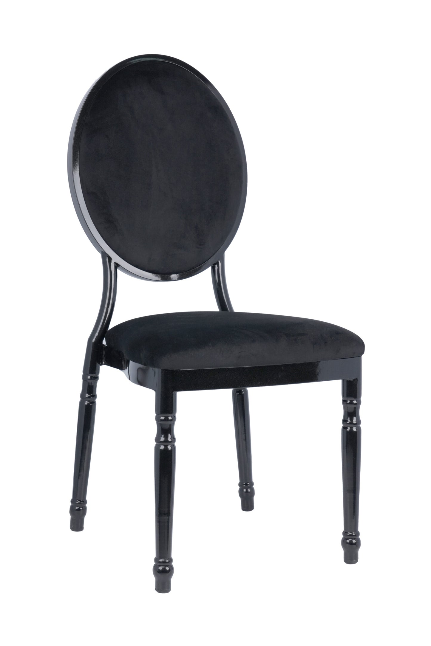 Sedia in velluto nero