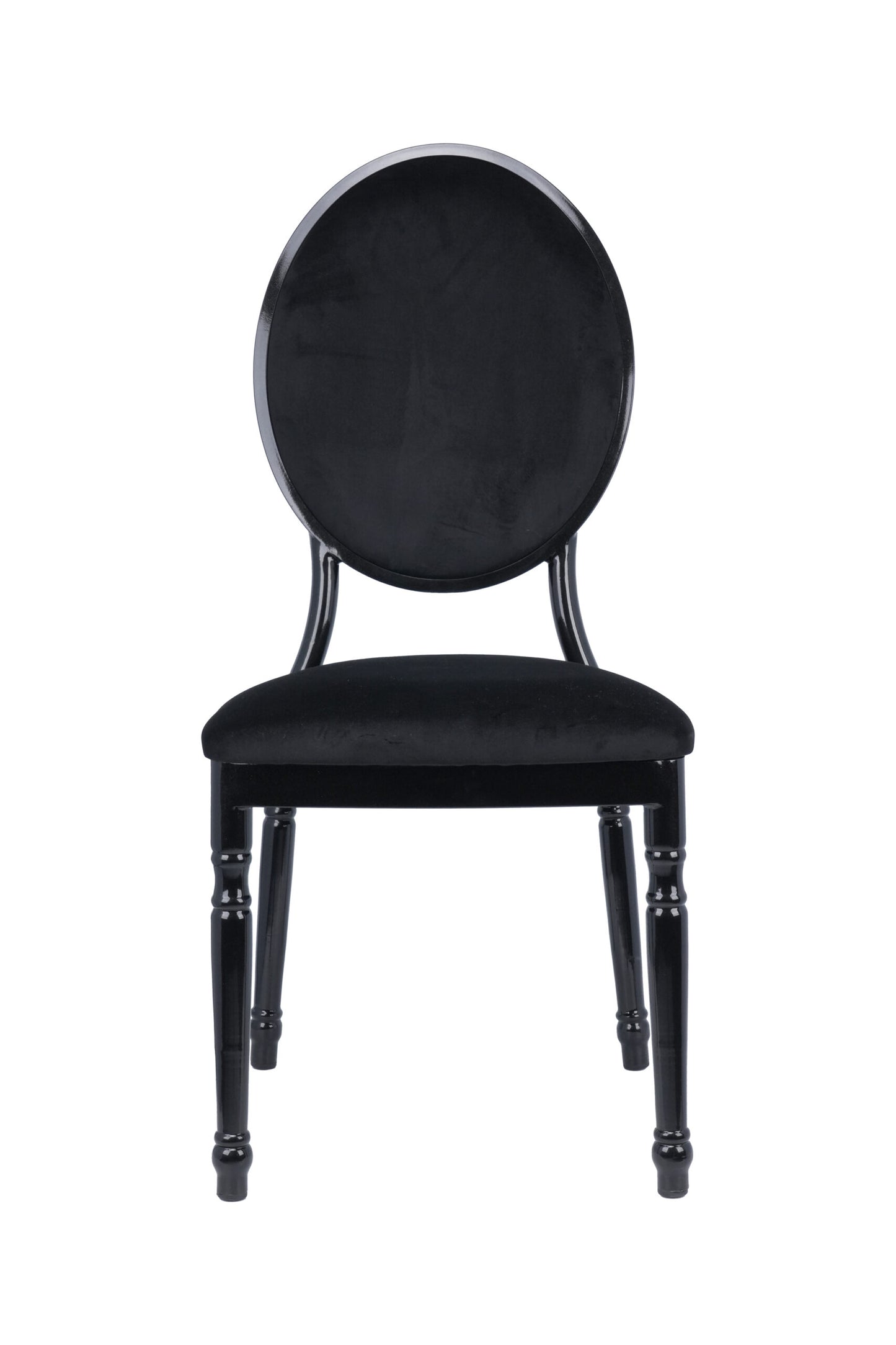 Sedia in velluto nero