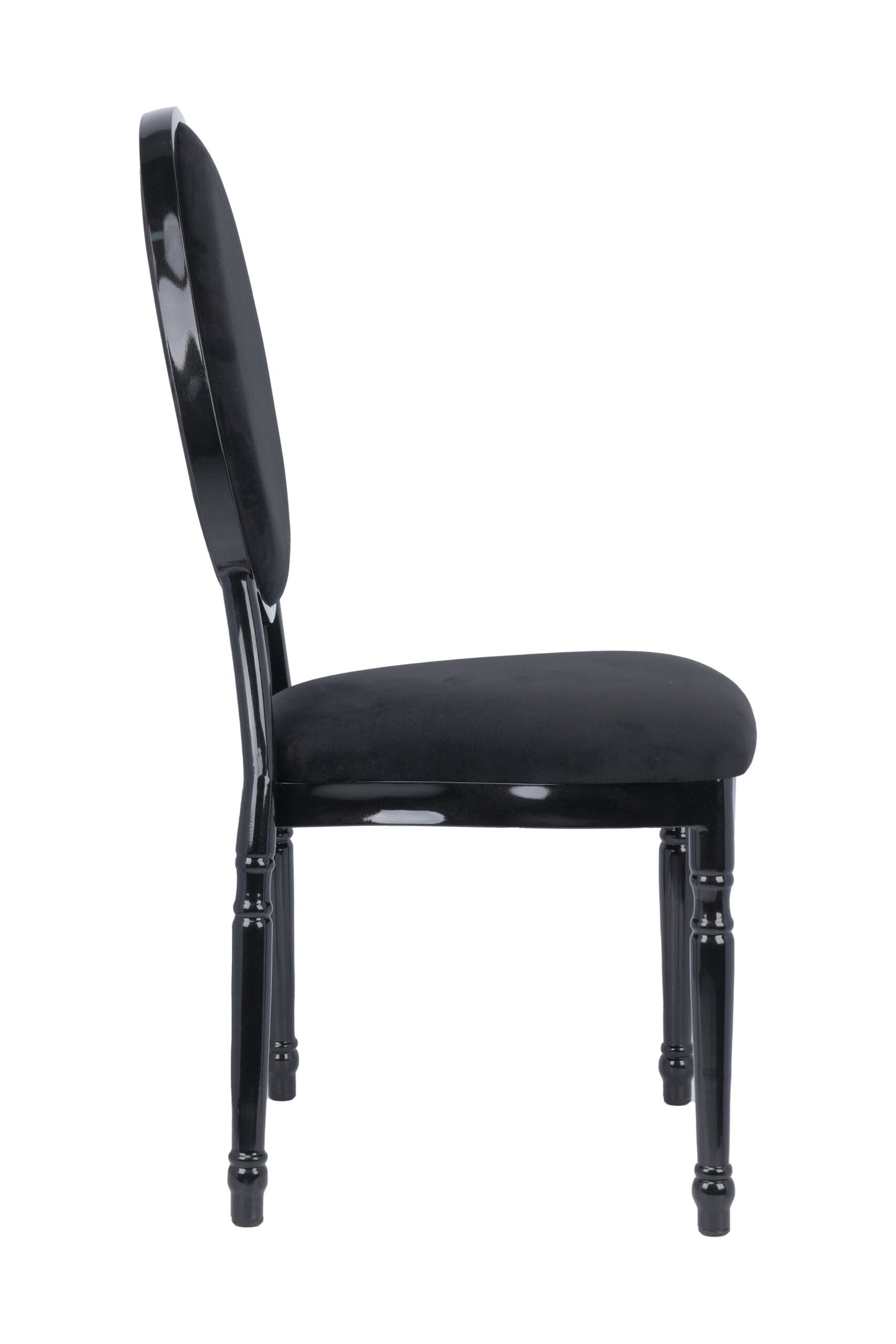 Sedia in velluto nero