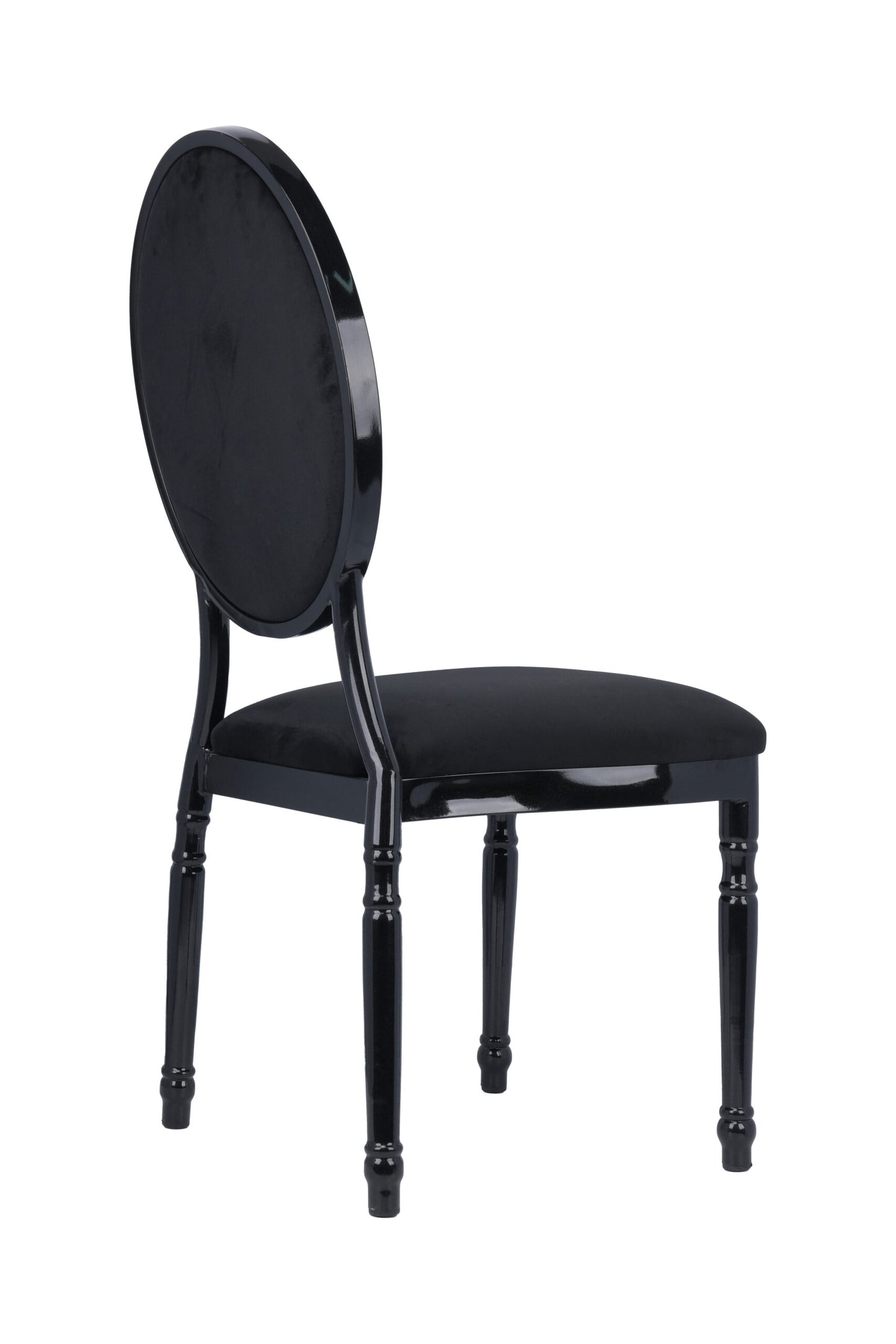 Sedia in velluto nero 3