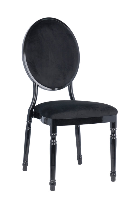Sedia in velluto nero