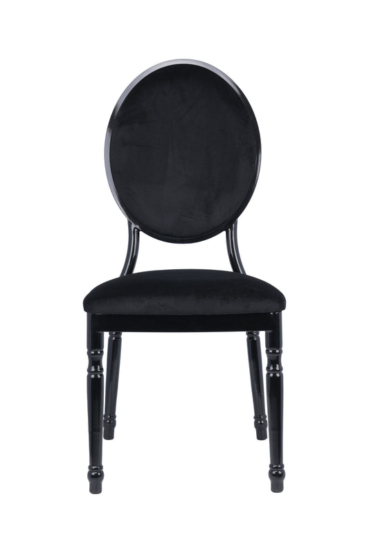 Sedia in velluto nero
