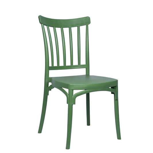 Sedia da caffè in polipropilene verde